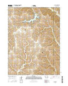 Ellston Iowa Current topographic map, 1:24000 scale, 7.5 X 7.5 Minute, Year 2015