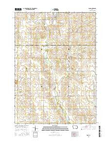 Elma Iowa Current topographic map, 1:24000 scale, 7.5 X 7.5 Minute, Year 2015