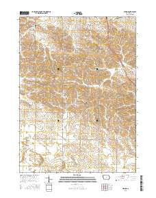 Elwood Iowa Current topographic map, 1:24000 scale, 7.5 X 7.5 Minute, Year 2015