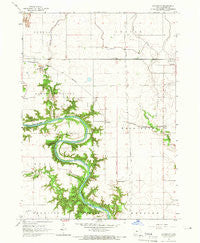 Evanston Iowa Historical topographic map, 1:24000 scale, 7.5 X 7.5 Minute, Year 1965