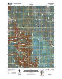 Evanston Iowa Historical topographic map, 1:24000 scale, 7.5 X 7.5 Minute, Year 2010