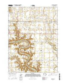 Evanston Iowa Current topographic map, 1:24000 scale, 7.5 X 7.5 Minute, Year 2015