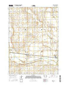 Everly Iowa Current topographic map, 1:24000 scale, 7.5 X 7.5 Minute, Year 2015