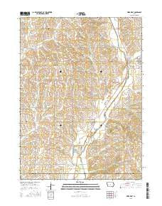 Exira West Iowa Current topographic map, 1:24000 scale, 7.5 X 7.5 Minute, Year 2015