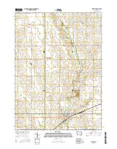 Fairbank Iowa Current topographic map, 1:24000 scale, 7.5 X 7.5 Minute, Year 2015