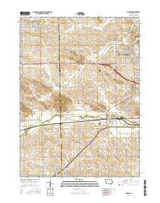 Fairfax Iowa Current topographic map, 1:24000 scale, 7.5 X 7.5 Minute, Year 2015