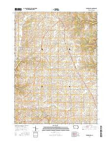 Farmersburg Iowa Current topographic map, 1:24000 scale, 7.5 X 7.5 Minute, Year 2015