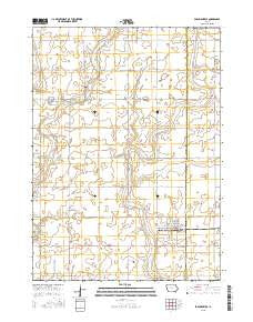 Farnhamville Iowa Current topographic map, 1:24000 scale, 7.5 X 7.5 Minute, Year 2015