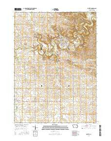 Fayette Iowa Current topographic map, 1:24000 scale, 7.5 X 7.5 Minute, Year 2015