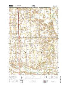 Fertile NE Iowa Current topographic map, 1:24000 scale, 7.5 X 7.5 Minute, Year 2015