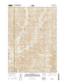 Fielding Iowa Current topographic map, 1:24000 scale, 7.5 X 7.5 Minute, Year 2015