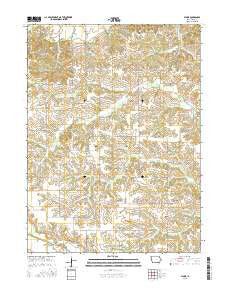 Floris Iowa Current topographic map, 1:24000 scale, 7.5 X 7.5 Minute, Year 2015