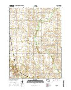 Floyd Iowa Current topographic map, 1:24000 scale, 7.5 X 7.5 Minute, Year 2015