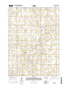 Fonda NE Iowa Current topographic map, 1:24000 scale, 7.5 X 7.5 Minute, Year 2015