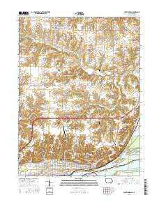 Fort Madison Iowa Current topographic map, 1:24000 scale, 7.5 X 7.5 Minute, Year 2015