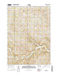 Frankville Iowa Current topographic map, 1:24000 scale, 7.5 X 7.5 Minute, Year 2015