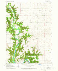 Fraser Iowa Historical topographic map, 1:24000 scale, 7.5 X 7.5 Minute, Year 1965
