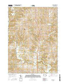 Fulton Iowa Current topographic map, 1:24000 scale, 7.5 X 7.5 Minute, Year 2015
