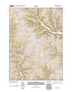 Garnavillo Iowa Historical topographic map, 1:24000 scale, 7.5 X 7.5 Minute, Year 2013