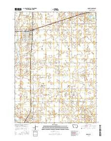 Garner Iowa Current topographic map, 1:24000 scale, 7.5 X 7.5 Minute, Year 2015