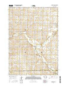 George West Iowa Current topographic map, 1:24000 scale, 7.5 X 7.5 Minute, Year 2015