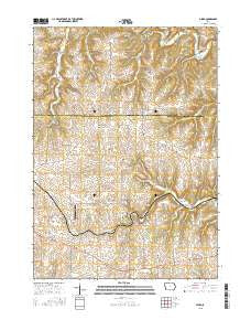 Giard Iowa Current topographic map, 1:24000 scale, 7.5 X 7.5 Minute, Year 2015