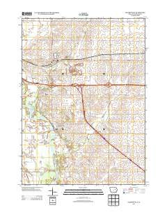 Gilbertville Iowa Historical topographic map, 1:24000 scale, 7.5 X 7.5 Minute, Year 2013