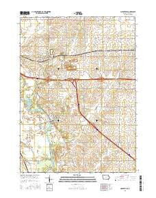 Gilbertville Iowa Current topographic map, 1:24000 scale, 7.5 X 7.5 Minute, Year 2015