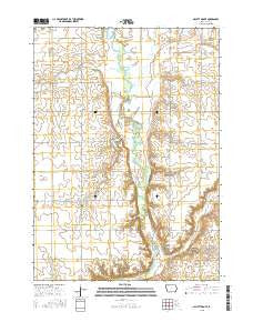 Gillett Grove Iowa Current topographic map, 1:24000 scale, 7.5 X 7.5 Minute, Year 2015