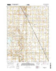 Gilmore City Iowa Current topographic map, 1:24000 scale, 7.5 X 7.5 Minute, Year 2015