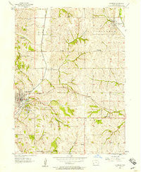 Glenwood Iowa Historical topographic map, 1:24000 scale, 7.5 X 7.5 Minute, Year 1956