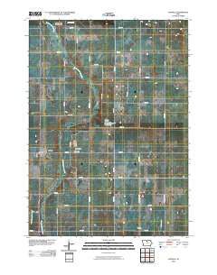 Goodell Iowa Historical topographic map, 1:24000 scale, 7.5 X 7.5 Minute, Year 2010