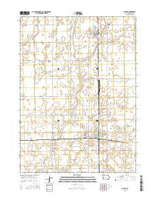 Gowrie Iowa Current topographic map, 1:24000 scale, 7.5 X 7.5 Minute, Year 2015