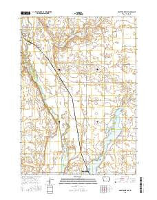 Graettinger East Iowa Current topographic map, 1:24000 scale, 7.5 X 7.5 Minute, Year 2015