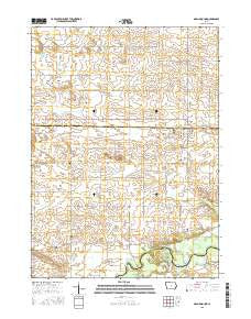 Grand Mound Iowa Current topographic map, 1:24000 scale, 7.5 X 7.5 Minute, Year 2015