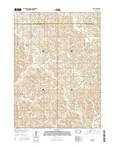 Gray Iowa Current topographic map, 1:24000 scale, 7.5 X 7.5 Minute, Year 2015
