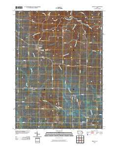 Greeley Iowa Historical topographic map, 1:24000 scale, 7.5 X 7.5 Minute, Year 2010