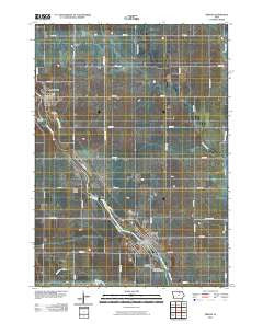 Greene Iowa Historical topographic map, 1:24000 scale, 7.5 X 7.5 Minute, Year 2010