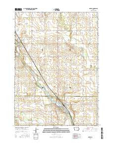 Greene Iowa Current topographic map, 1:24000 scale, 7.5 X 7.5 Minute, Year 2015