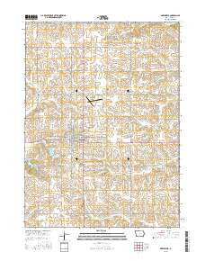 Greenfield Iowa Current topographic map, 1:24000 scale, 7.5 X 7.5 Minute, Year 2015