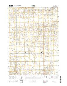 Greenville Iowa Current topographic map, 1:24000 scale, 7.5 X 7.5 Minute, Year 2015