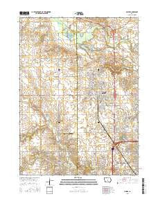 Grimes Iowa Current topographic map, 1:24000 scale, 7.5 X 7.5 Minute, Year 2015