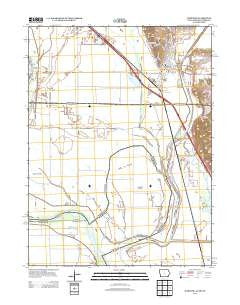 Hamburg Iowa Historical topographic map, 1:24000 scale, 7.5 X 7.5 Minute, Year 2013