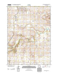 Hampton South Iowa Historical topographic map, 1:24000 scale, 7.5 X 7.5 Minute, Year 2013
