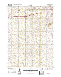 Hanford Iowa Historical topographic map, 1:24000 scale, 7.5 X 7.5 Minute, Year 2013