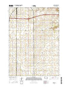 Hanford Iowa Current topographic map, 1:24000 scale, 7.5 X 7.5 Minute, Year 2015