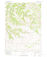 Hanover Iowa Historical topographic map, 1:24000 scale, 7.5 X 7.5 Minute, Year 1971