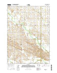 Hansell Iowa Current topographic map, 1:24000 scale, 7.5 X 7.5 Minute, Year 2015