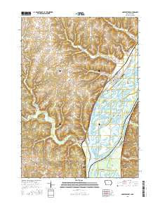 Harpers Ferry Iowa Current topographic map, 1:24000 scale, 7.5 X 7.5 Minute, Year 2015