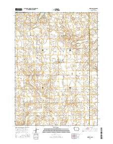 Harris Iowa Current topographic map, 1:24000 scale, 7.5 X 7.5 Minute, Year 2015